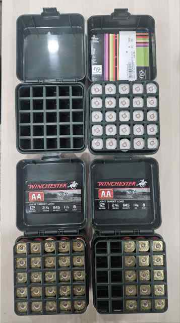 65 Rounds of 12-Gauge Ammo + 4 MTM Shotshell Stora