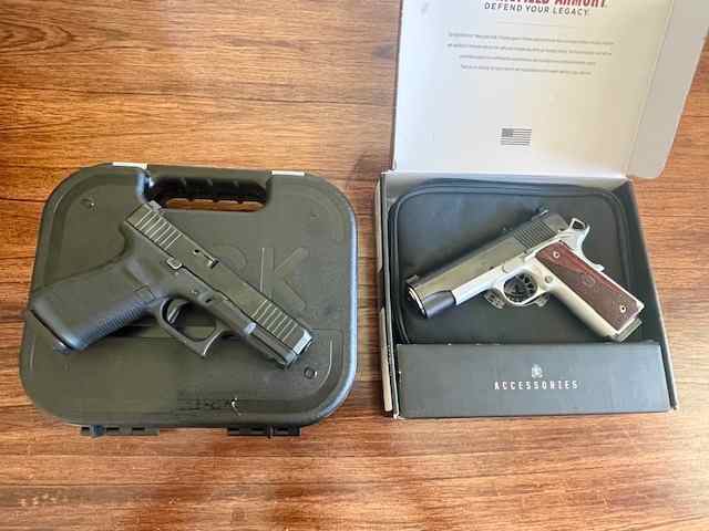 Glock 19 and Springfield Ronin .45 for Python