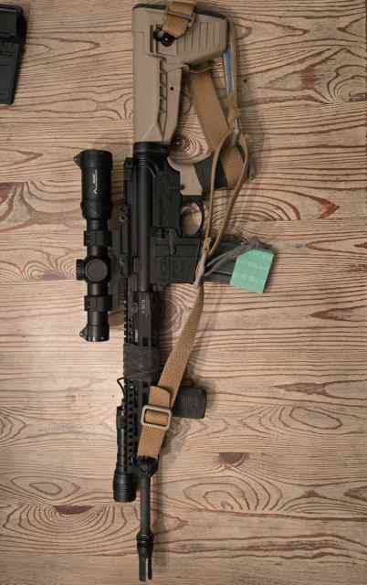 BCM Recce 14.5 Factory P/W, Glock 43x MOS, ammo