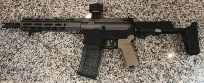 10.5&quot; AR-15, PSA lower, SB Tactical PDW Brace, NEW