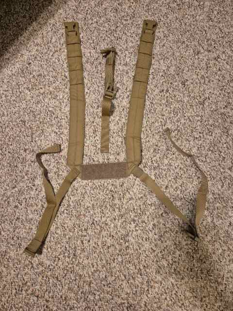 Coyote Brown H-Harness for Chest Rig with MOLLE