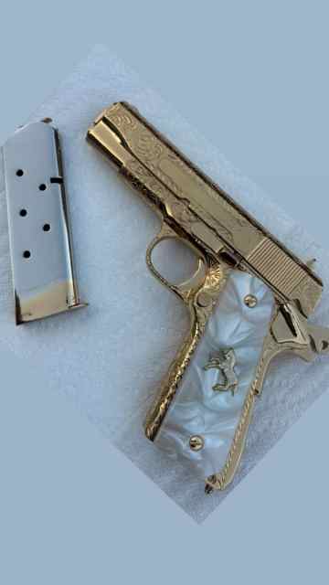 Hand Engraved Colt 1811