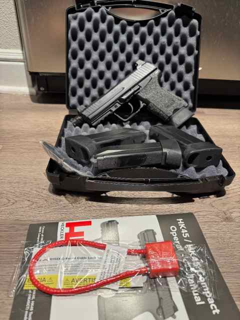 HK45 Compact Tactical V7LEM .45 ACP  w extra mags