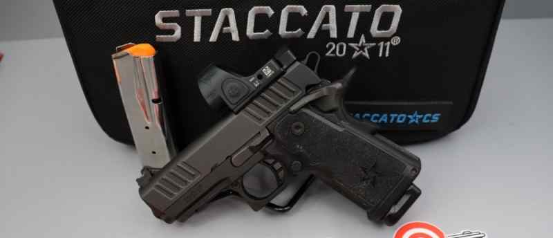 Staccato 2011 CS 9mm 3.5&quot; w/Soft Case &amp; Trijicon S