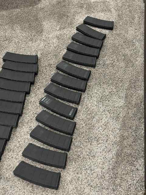 AR-15 Magpul PMags Loaded and Unloaded