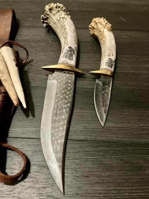 Handmade hunters knife set  