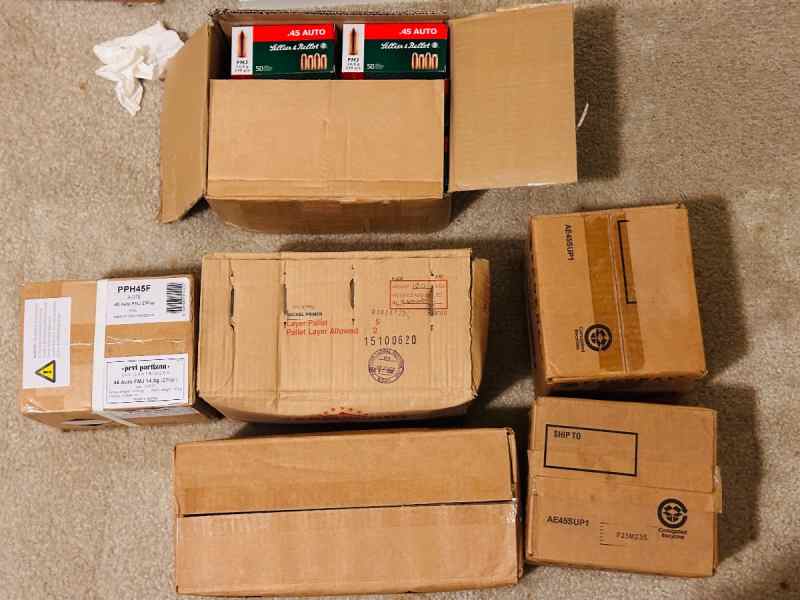 Factory boxes 45acp ammo