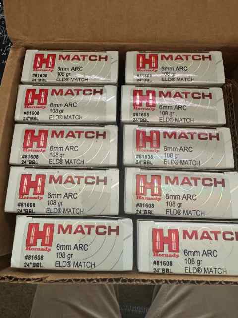 Hornady ELD Match 6mm ARC 108g Ammo For Sale