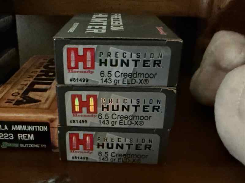 Hornady 6.5 Creedmoor 243 Eld-X x3 boxes