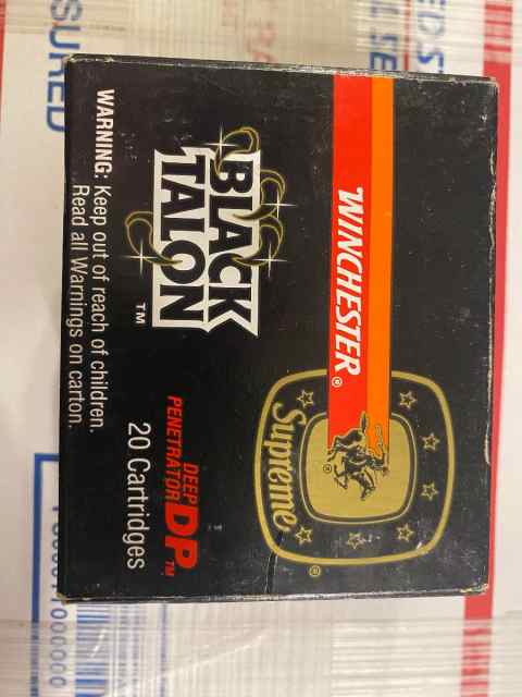 1 Box of 20: Winchester Black Talon 147gr 9mm