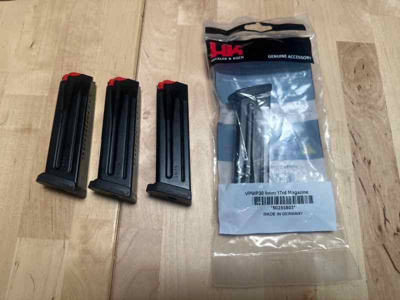 (4) HK VP9 / P30 17rd Magazines 
