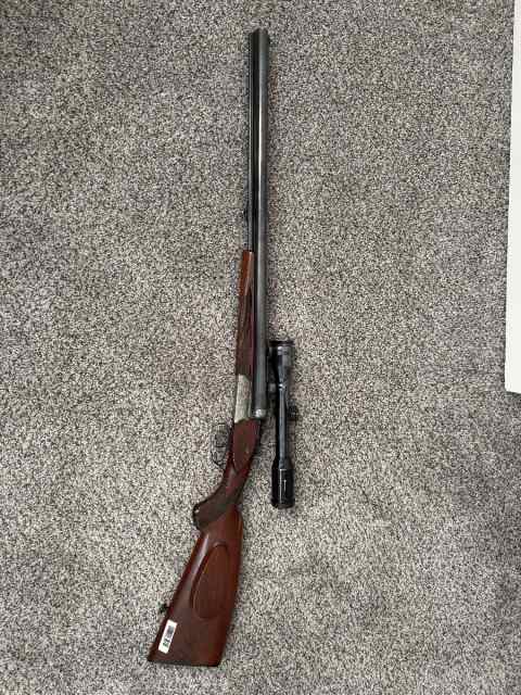 Merkel Model 210 Drilling 12GA/12GA/7x57R