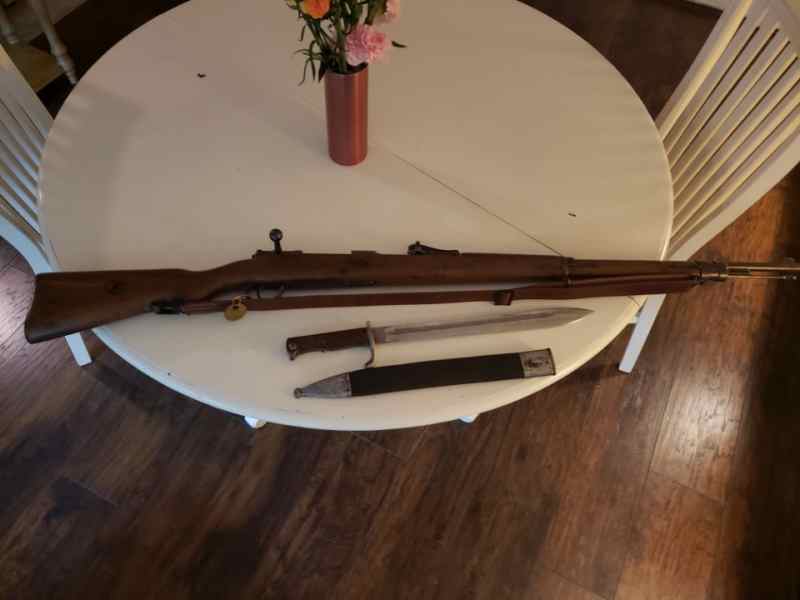 German WW1 Gew.98 matching w/bayonet, 8mm mauser