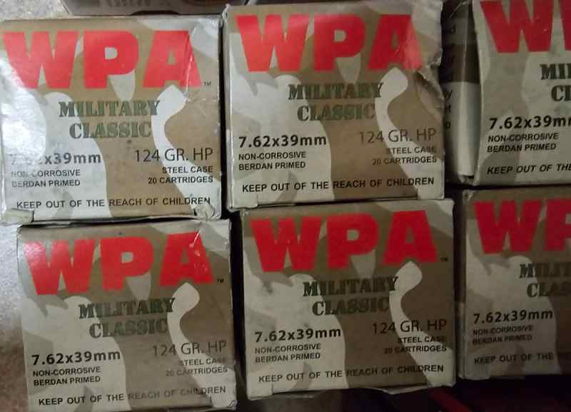 7.62x39 AMMO LOT (Hornady, Wolf, Monarch) AK47