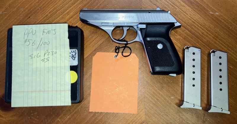 Sig Sauer P230SL .380 ACP SS Pistol w 2 Mags 