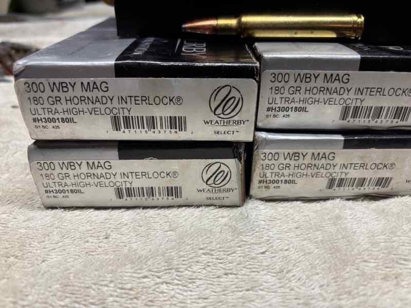 Weatherby 300 Weatherby mag 180 gr Hornady Interlo