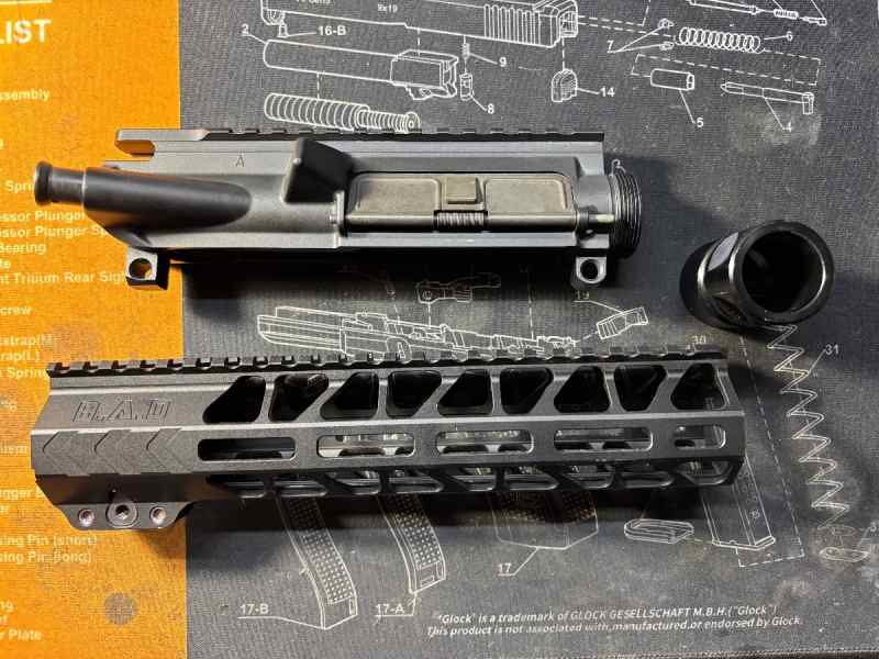 Aero Upper &amp; B.A.D. 9.5” MLOK Rail NEW