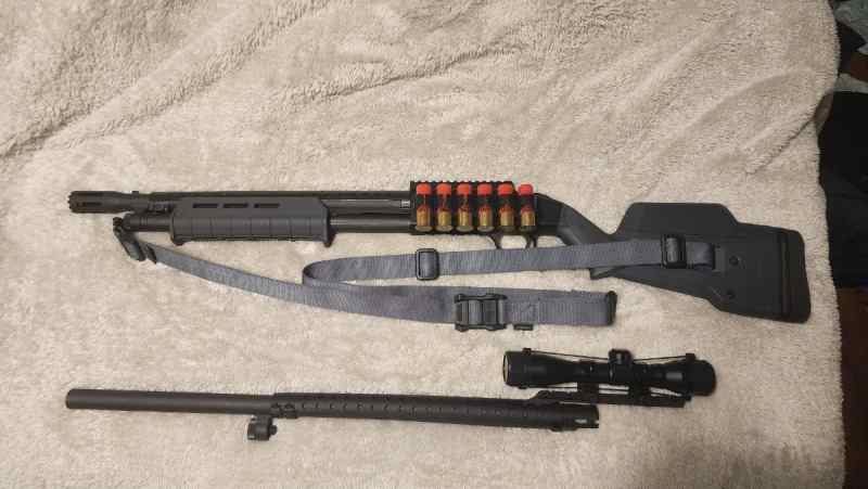Mossberg 590 18.5&quot; Breacher and 24&quot; rifled Magpul 