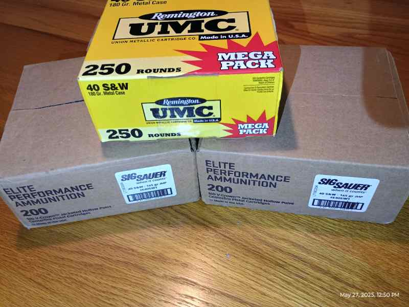 .40 CAL AMMO - Sig Sauer and Remmington